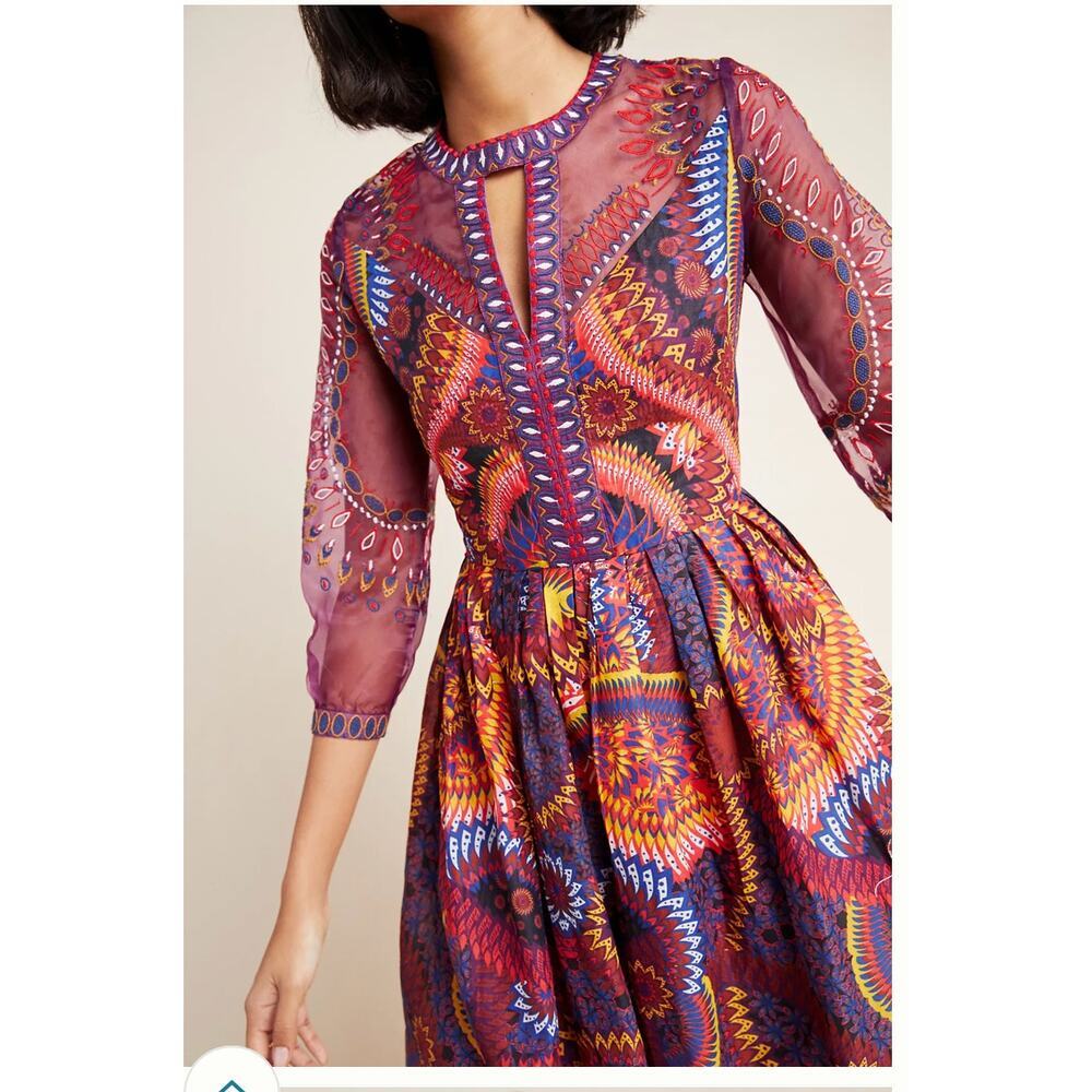 Anthropologie Maren Embroidered Maxi Dress Size 16W NWT - Picture 16 of 16